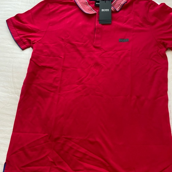 Huggo Boss pima cotton polo shirt/ extra large/ regular fit/ Authentic/ red - Picture 4 of 7